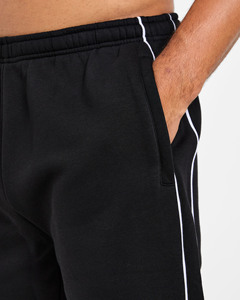 Jogger de pierna recta de gran tamaño negro de alta calidad, detalle de tuberías para hombres, peso pesado, secado rápido, gimnasio, Fitness y ropa de calle, Jogger para hombres - Product Image 4