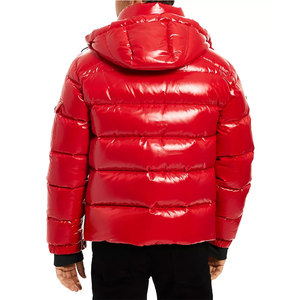 Chaquetas Rojas hinchadas brillantes de invierno informales personalizadas para hombres/Chaquetas acolchadas de burbujas de nuevo estilo de moda unisex de alta calidad - Product Image 4