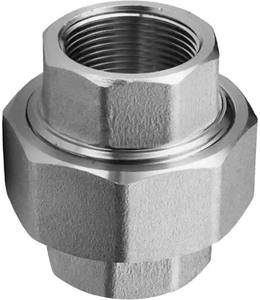 Un pouce ANSI B16.9 Din Normes PN10 Raccord de tuyau Union en acier pour usines de traitement chimique PVC Acier inoxydable PP Matériaux - Product Image 1