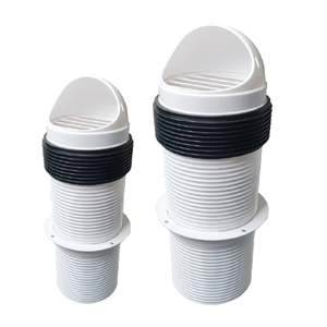 Cubierta de tubo largo de PVC es una cubierta ligera y duradera diseñada para ser instalada en el extremo de los tubos de ventilación largos. - Product Image 1