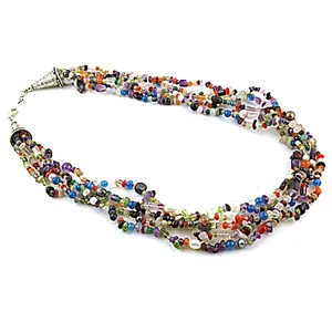 Collier pour femme de style bohème, multi-pierres précieuses, perles, tendance, religieux, mignon, chaînes en alliage, cadeau parfait, bijoux, pierre principale en quartz - Product Image 2