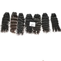 Extensions de Cheveux Humains Remy Naturels Noirs Indiens de Temple de Haute Qualité, Bouclés, Alignés Naturellement, Double Trame Faite à la Machine