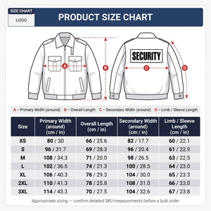 Chaqueta Cortavientos de Algodón Personalizada OEM para Guardias de Seguridad, Conjunto de Ropa de Trabajo para Otoño/Primavera - Product Image 6