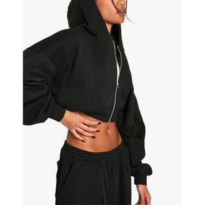 เสื้อฮู้ดแฟชั่นมีซิปของผู้หญิงเสื้อฮู้ดคอตตอน100% แฟชั่นฤดูใบไม้ร่วงขายส่ง2026 - Product Image 4