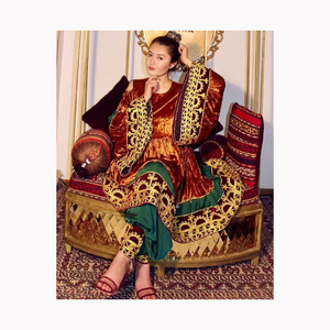 Robe de soirée 3 pièces de couleur afghani incroyable costume pour femmes pakistanaises en vente chaude articles d'été et d'hiver indiens - Product Image 1