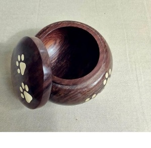 Paw Print <b>Urn</b> Brass Beautiful Indian Rosewood <b>Urn</b> with Brass Paw Print wooden <b>pet</b> <b>urn</b> picture frame handmade cremation <b>urn</b> - Product Image 3