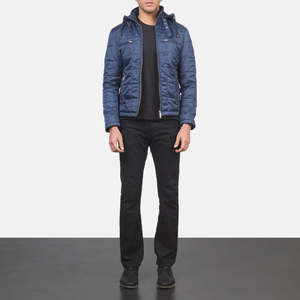 Chaqueta Cortavientos Acolchada Azul con Capucha Alps, Casual, de Cuero Tejido, con Cierre de Cremallera, Impermeable, Tallas XS-6XL, Primavera-Otoño - Product Image 4