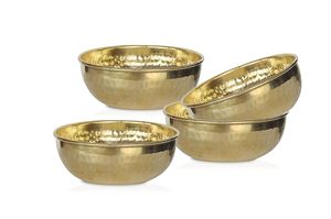 Bol en laiton artisanal traditionnel bol de service décoratif en métal pour table à manger et utilisation de la décoration intérieure - Product Image 3