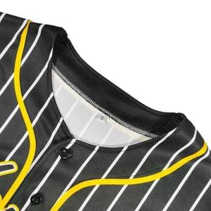 Camiseta de Béisbol de Poliéster de Lujo Hecha a Medida de Alta Calidad para Hombre, Nuevo Diseño con Forro Blanco y Negro, Servicio OEM, Uso Profesional - Product Image 3