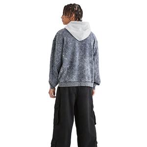 Sweat à capuche tendance effet délavé, streetwear chaud et épais 300 g/m² en coton/polaire, personnalisable pour hommes – Meilleures ventes - Product Image 5