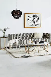 Pendentif décoratif suspendu en rotin couleur noire pendentif simple pour décorer la maison meilleure qualité Offre Spéciale pendentif en métal indien - Product Image 6