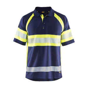Custom <b>Hi</b> <b>Vis</b> Reflective Stripes Workwear Polo <b>T</b> <b>Shirt</b> Breathable Safety Uniform for Construction Industrial Use - Product Image 6