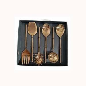 Couverts royaux de cuisine coupe-fromage, vaisselle avec tissage de canne unique, manche couteau à fromage, ensemble de trois outils à fromage - Product Image 6