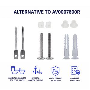 Kit <span class=keywords><strong>de</strong></span> Fijación para Inodoro y Bidé Empotrado en el Suelo, 10 Piezas, con Anclajes <span class=keywords><strong>de</strong></span> Expansión, Compatible con AV0007600R - Product Image 3