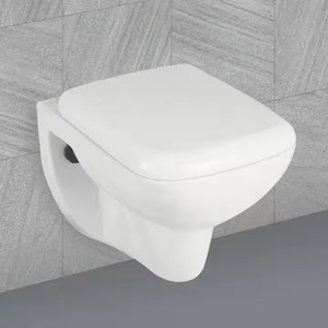 Ensemble de toilette de salle de bain en céramique de style chinois moderne bol carré suspendu au mur double chasse de bonne qualité en gros - Product Image 2