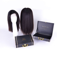 Meilleures perruques vierges indiennes Remy brutes non traitées 100% perruques de cheveux de temple Perruques indiennes à dentelle complète à cuticules alignées Vendeur de dentelle brun clair