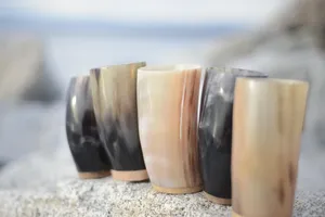 Vaso de chupito de cuerno de búfalo rústico hecho a mano para regalo de boda vaso de chupito de cuerno de búfalo pulido decorativo para cocina y Bar - Product Image 6