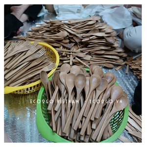 Juego de utensilios de bambú para acampar en el viaje/Juego de cubiertos con mango de bambú/Juego de cubiertos de bambú reutilizable de Eco2go Vietnam - Product Image 3