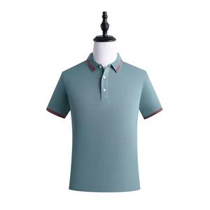 เสื้อโปโลแขนสั้นคอตตอนพอดีตัวของผู้ชายแบบคลาสสิกเสื้อโปโลอินเทรนด์100% คอปกลำลองผ้าฝ้าย - Product Image 4