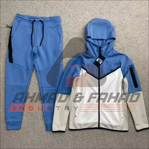 Personnalisé 66% Coton 34% Polyester Logo Hommes Full Zip Teech Fleese Pull À Capuche Ensemble 3 Panneaux Mode Imprime Hommes Pull - Product Image 4