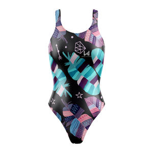 Traje de Baño Bikini de una Pieza Personalizado por Sublimación, Ecológico, para Mujer, con Estampado Floral 3D, Secado Rápido, Escote Redondo, Elástico - Product Image 1