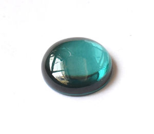 Cabochon rond apatite bleu de laboratoire 5 mm à 15 mm Calibrated Loose Gemstone Flat Back for Jewelry - Product Image 2