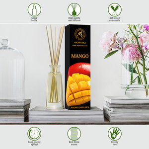 Diffuseur de parfum Aromatika Mango 100ml avec parfum tropical exotique, arôme de fruits longue durée pour la pièce - Product Image 3