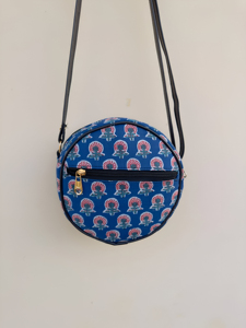 Sac à bandoulière fait à la main écologique pur coton Indigo pour les femmes Boho Festival fermeture à glissière Floral Vintage mode dame - Product Image 6