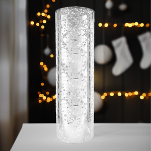 HST0416SS - โคมแก้วลายจุดสีเงินสำหรับเทียนฮาร์ริเคน แบบไม่มีฐาน - 4 x 16 - Product Image 6