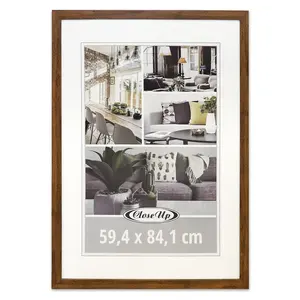 Cadre photo en MDF de style classique, décor en bois de chêne foncé, 59,4 x 84 cm, Din A1, pour photos - Product Image 1