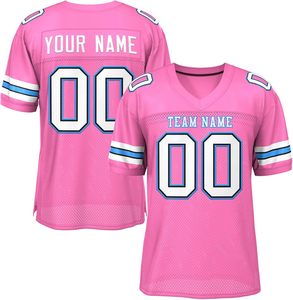 Camisetas sublimadas de fútbol americano OEM, malla de poliéster, tela de secado rápido, logotipo de equipo personalizado, nombre, números, uniforme deportivo - Product Image 2