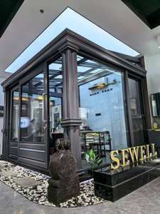 Лучшая сертификация, алюминиевый стеклянный навес, солнечная комната с фасадными стенами для садовой комнаты - Product Image 3