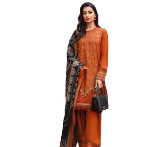 Algodón puro de rayón pesado con bordado Kurtis de Cachemira pesado para la venta en línea - Product Image 2