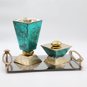 Quemador de Incienso Moderno de Latón y Acero Inoxidable con Diseño de Hoja, Acabado Dorado, Ecológico, para Incienso Indio, para Todas las Estaciones - Product Image 4