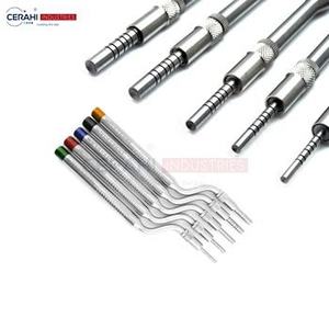 Maillet et cassette de Mead Implant dentaire Kit d'ostéotome de levage de sinus Instruments chirurgicaux manuels avec outils décalés droits - Product Image 3