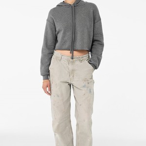 เสื้อฮู้ดผ้าคอตตอน100% 500GSM น้ำหนักเบาพิมพ์ลายพองโอเวอร์ไซส์สำหรับผู้หญิง3D ฤดูใบไม้ร่วง600GSM - Product Image 4