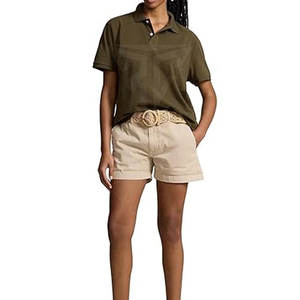 Camiseta Casual de Verano para Mujer, 100% Algodón, Transpirable, de Secado Rápido, Alta Calidad, Tallas Grandes, Colores Personalizados, Logotipo, Cuello Alto - Product Image 3