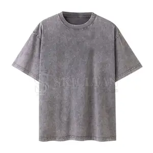 T-shirt lavata con acido nuova moda personalizzata che vende Online il miglior Design t-shirt con lavaggio acido