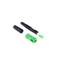 Conector Rápido de Fibra Óptica SC APC al por Mayor, 53MM, Verde, Ferrula CCTC, Modelo H02, 1 Año de Garantía, 100% Probado para FTTH