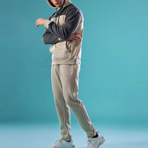 Survêtement pour homme en coton 100% léger, respirant, écologique, à capuche, uni, design personnalisé OEM, vêtements décontractés de haute qualité - Product Image 4