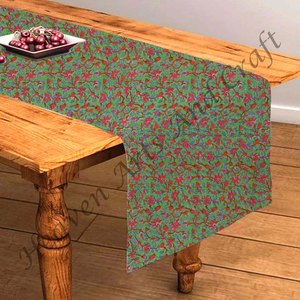 Chemin de Table de luxe 100% pur coton fabriqué à la main bloc de main imprimé tissu Vintage coloré pour une utilisation élégante à la maison ou à l'hôtel - Product Image 3