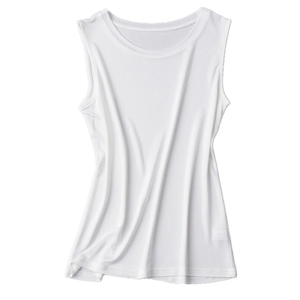 เสื้อกล้ามไหมถักคุณภาพสูงสั่งทำขายส่ง เสื้อกล้ามผู้หญิงสำหรับฤดูร้อน เสื้อแขนกุดบางเบา - Product Image 5