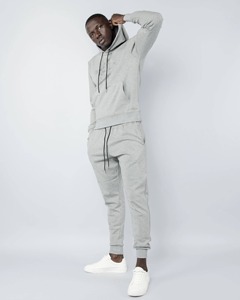 Unisex Custom Stacked Pants <b>Sweatpants</b> Hoodie Set <b>Flared</b> Tracksuit with Windbreaker for Men 100% Cotton Solid Pattern for Winter - Product Image 2