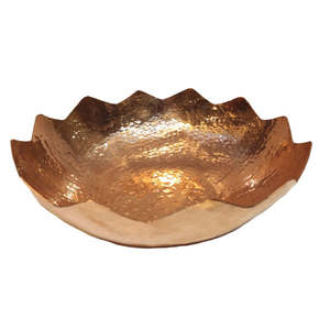 Hammered Pure Copper Fruit <b>Bowl</b> for Home Hotel and Kitchen Serving <b>Bowl</b> Round Shaped Copper and <b>Blue</b> Color Serving <b>Bowl</b> Supplies - Product Image 3