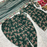 Baju Pesta Terbaru Model Dhoti Salwar Kameez Dengan Dupatta, Gaya Suit Dengan Hiasan Tali Sutra, Harga Grosir
