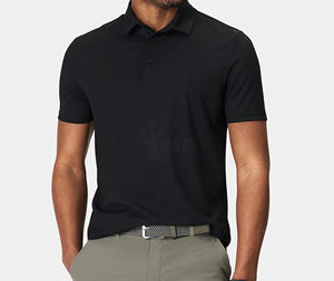 Camisetas de polo de golf de secado rápido para hombre personalizadas, camisetas de algodón que absorben la humedad con patrón de estampado de longitud corta bordado - Product Image 2