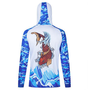 Vente en gros personnalisé UPF 50 sweats à capuche de pêche pour hommes respirant séchage rapide Performance hommes protection UV sweats à capuche de pêche - Product Image 6