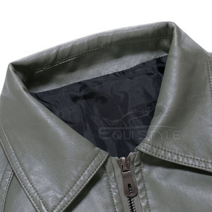 Veste en cuir pour hommes 2025 à manches longues col rabattu de haute qualité vêtements d'extérieur élégants OEM marque privée veste d'hiver - Product Image 3
