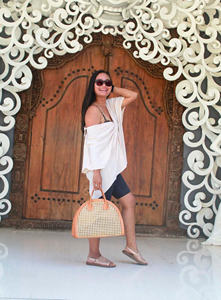 Bolso de Mano de Ratán para Mujer, Estilo Verano, Nhatminh, Minimalista, con Correa, Elegante, 39x14x39cm - Product Image 5