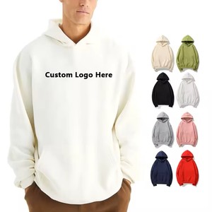 Sweat à capuche streetwear d'hiver à col montant doublé coupe régulière en polyester/coton polaire vierge avec logo personnalisé fourni par OEM - Product Image 5